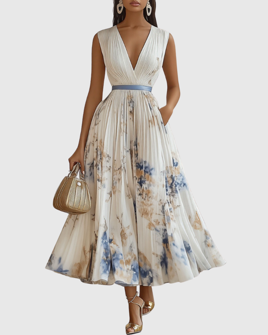 Roella | Elegant Pleated Maxi Dress