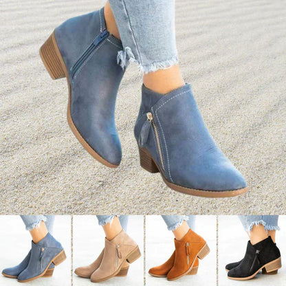 Livia™ - Chic Suede Ankle Boot