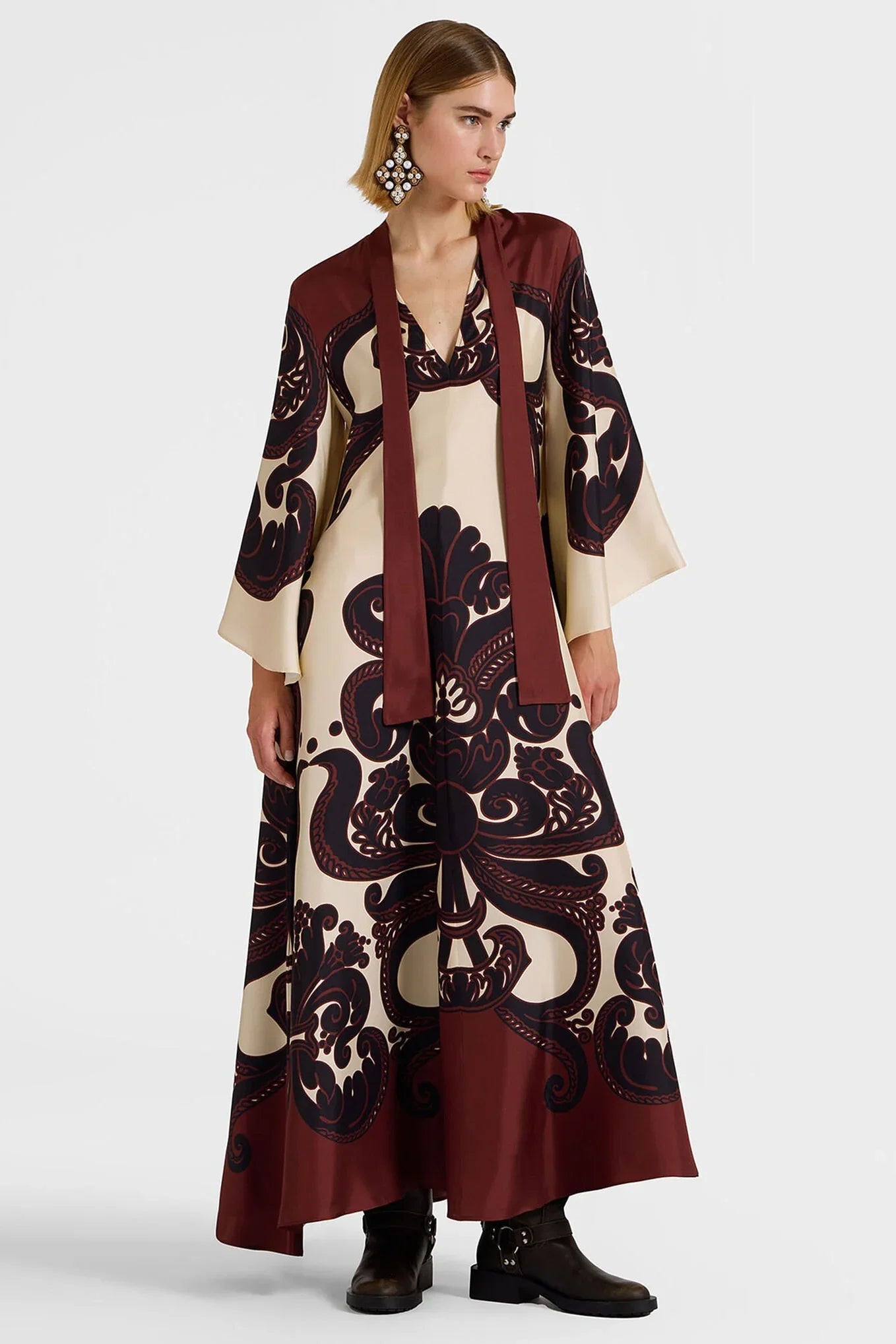 Grenadilla Bloom Satin Gown