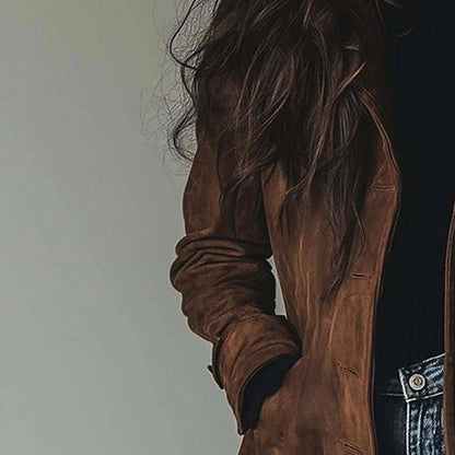 Phipa - Vintage Suede Trench Coat