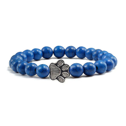 Bracelet with decorated paw prints
