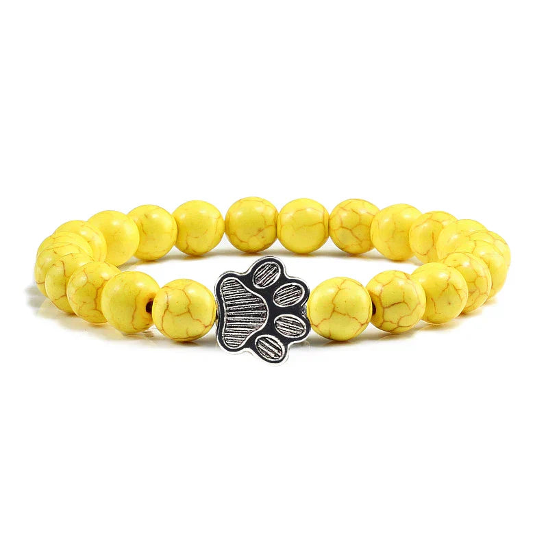 Bracelet with decorated paw prints