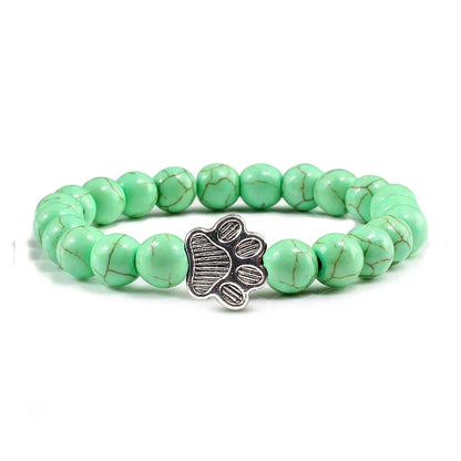 Bracelet with decorated paw prints