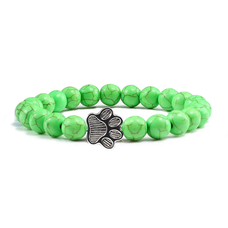 Bracelet with decorated paw prints