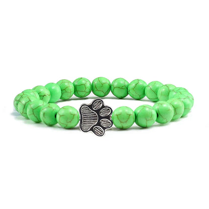 Bracelet with decorated paw prints