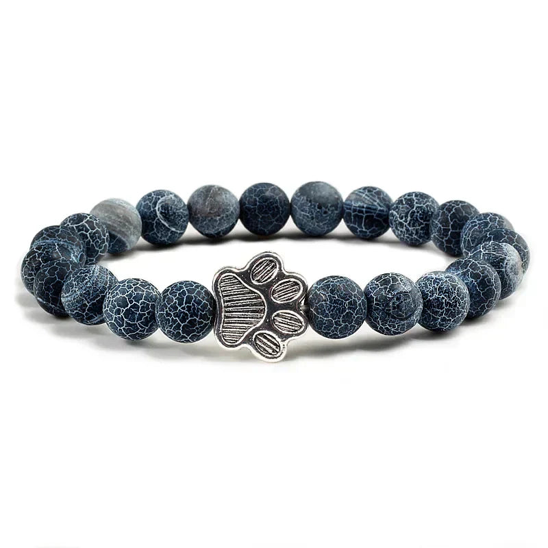 Bracelet with decorated paw prints