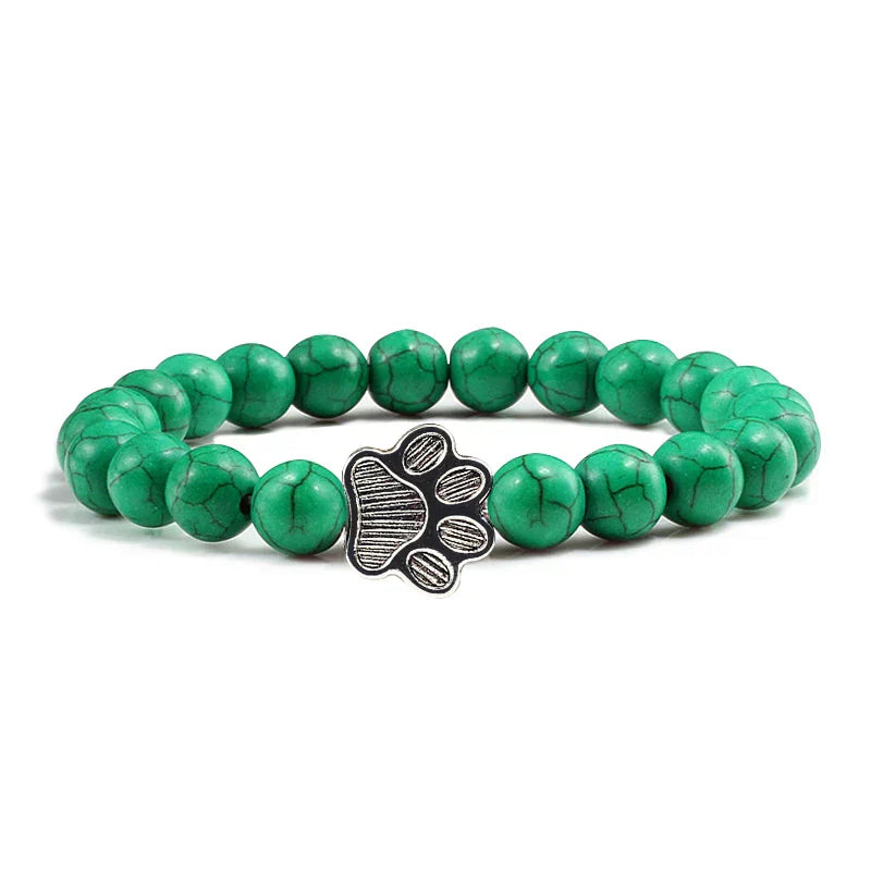 Bracelet with decorated paw prints