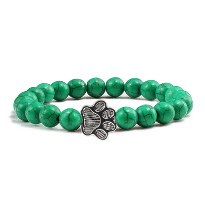 Bracelet with decorated paw prints