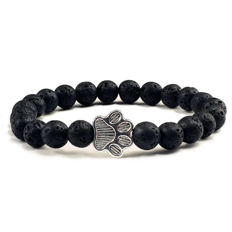 Bracelet with decorated paw prints