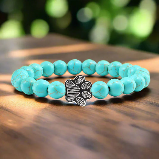 Bracelet with decorated paw prints