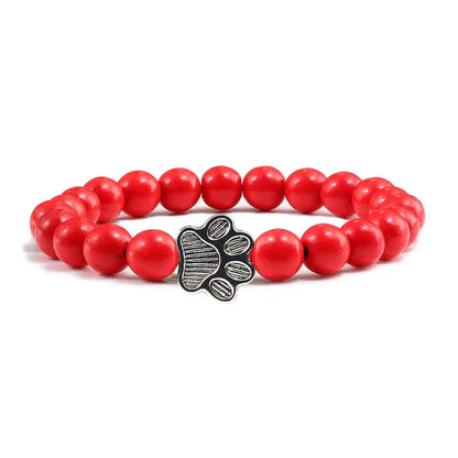 Bracelet with decorated paw prints