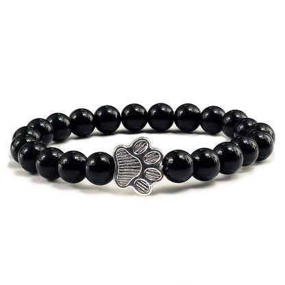 Bracelet with decorated paw prints