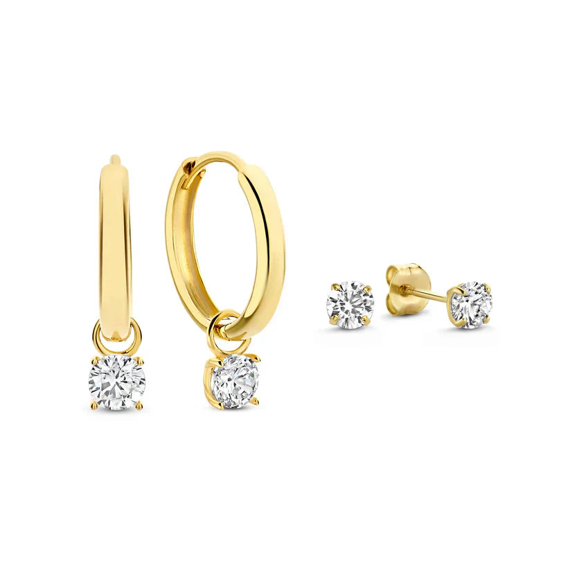 Earrings with Larmes de Lune stones