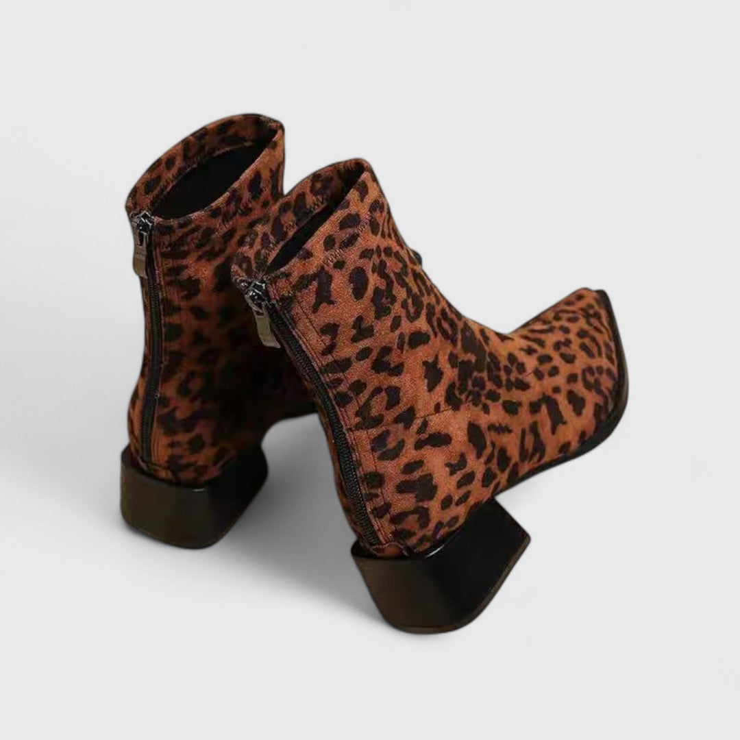 Lea – Leopard Ankle Boots
