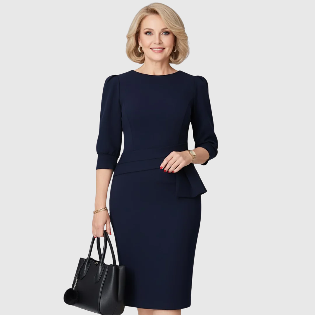Claud | Refined Ruffle Midi Dress