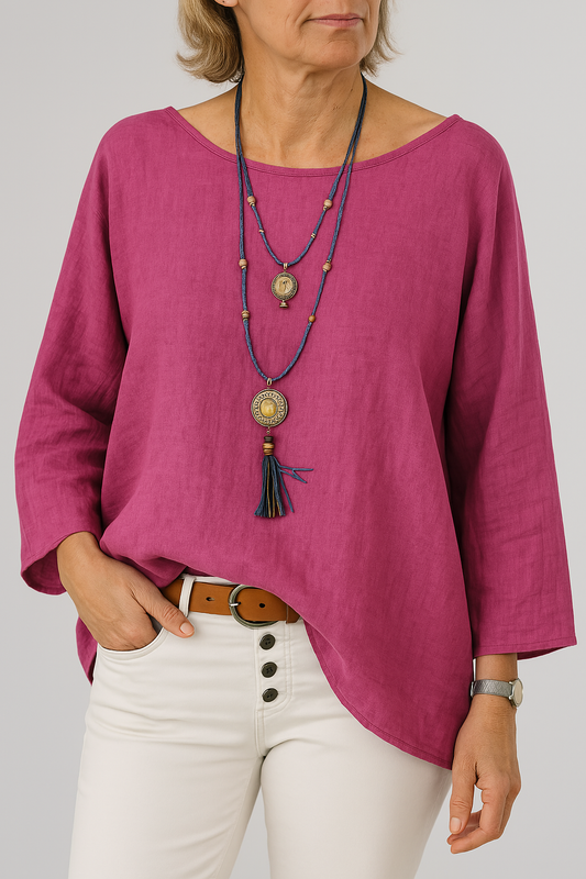 Soléa | Oversized Coastal Breeze Cotton-Linen Tunic
