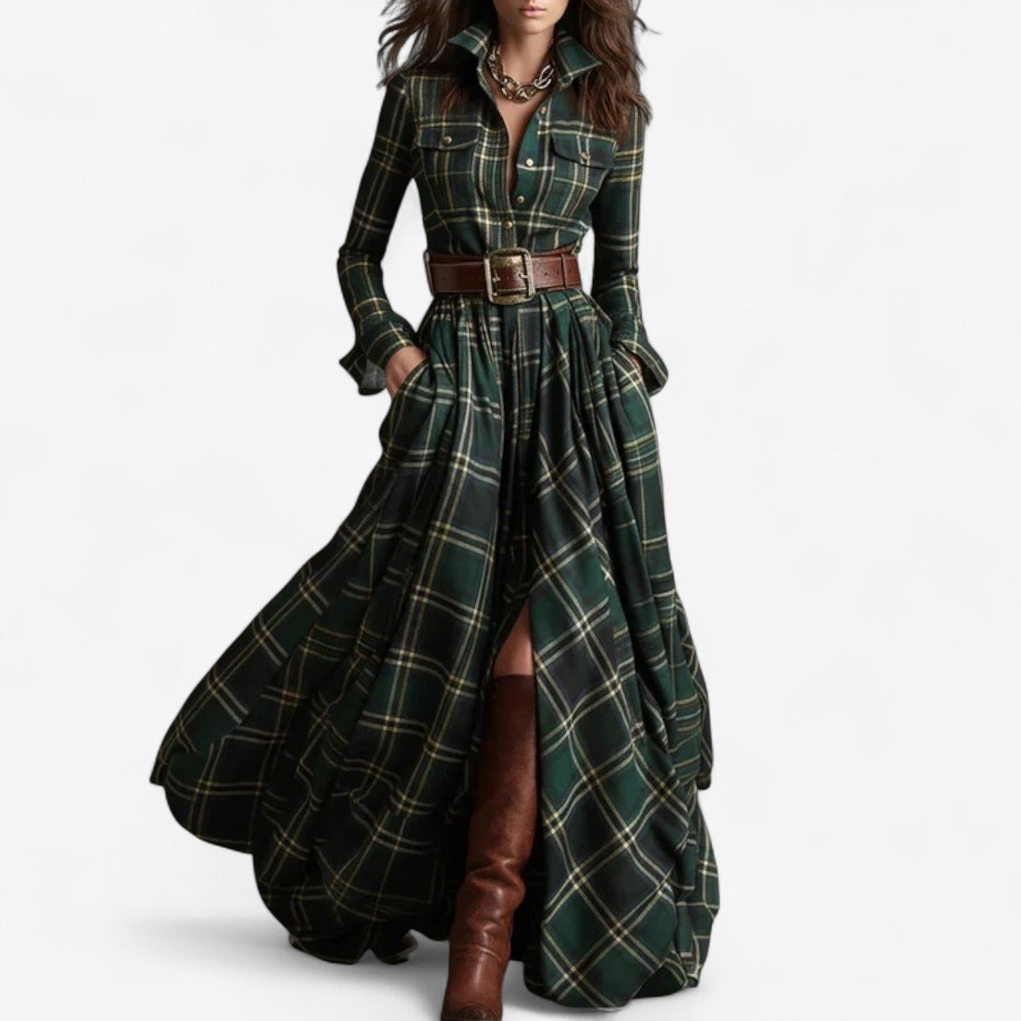Beau™ Timeless Check Maxi