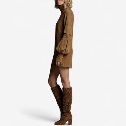 Tana™ Mini Dress with High Collar