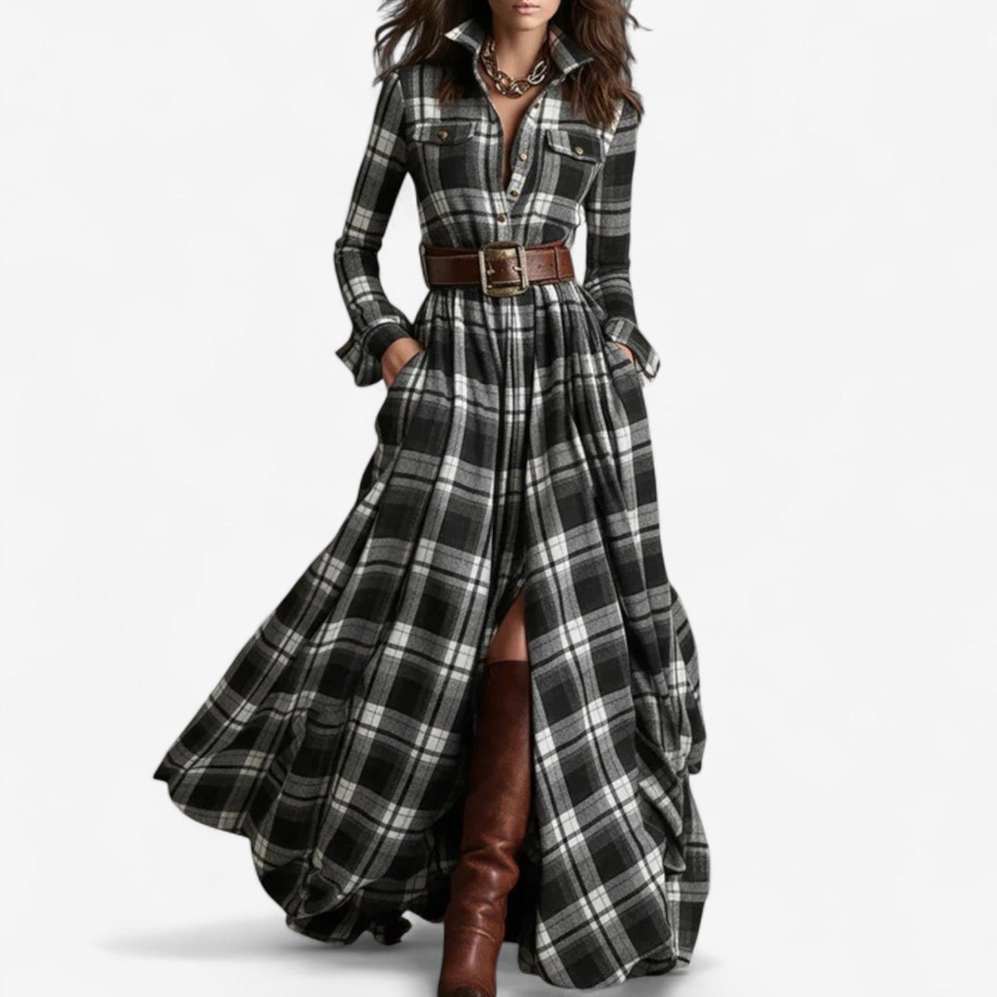 Beau™ Timeless Check Maxi