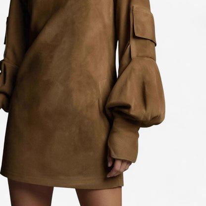 Tana™ Mini Dress with High Collar