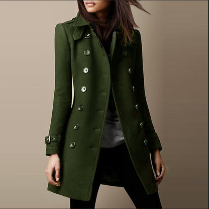 Mia™ - Classic Buttoned Overcoat