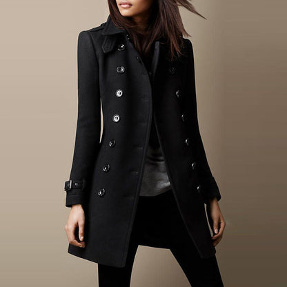 Mia™ - Classic Buttoned Overcoat