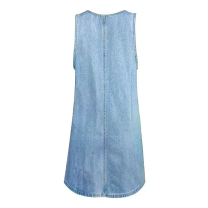 Sandy - Practical Light Denim Dress
