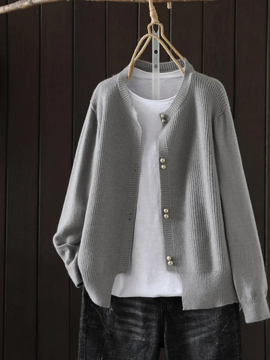 Ela™ - Pearl Button Cardigan