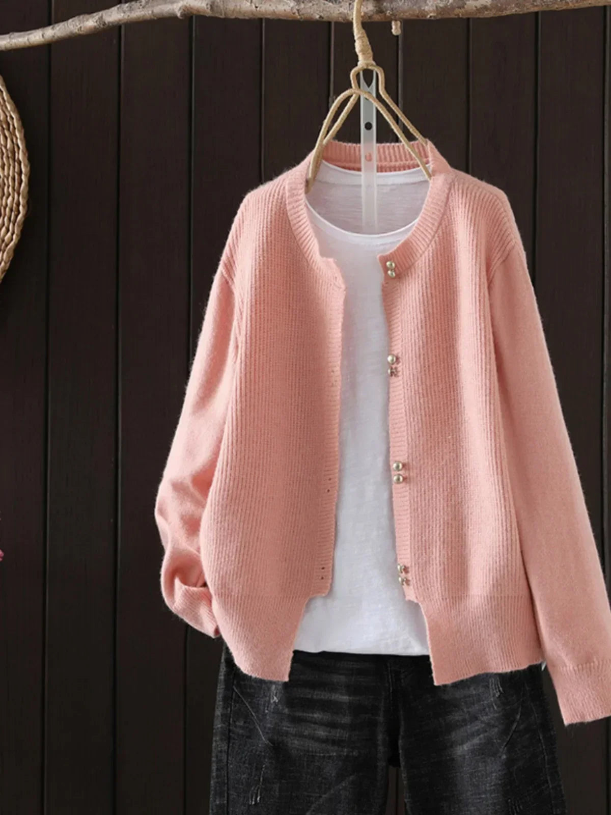 Ela™ - Pearl Button Cardigan