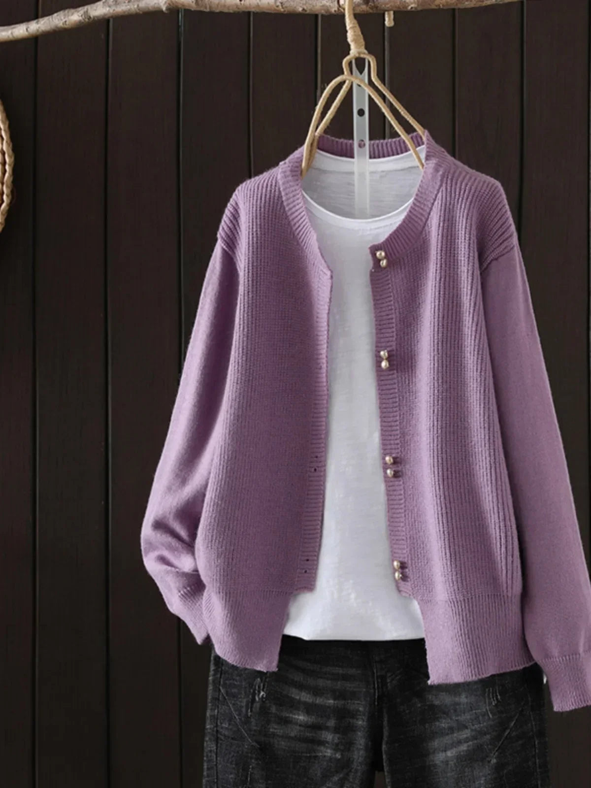 Ela™ - Pearl Button Cardigan