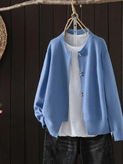 Ela™ - Pearl Button Cardigan