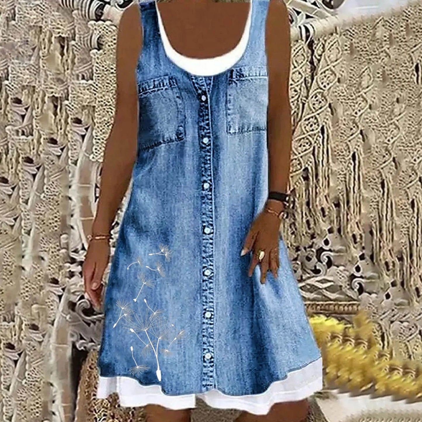 Valo - Soft Elegant Denim Dress