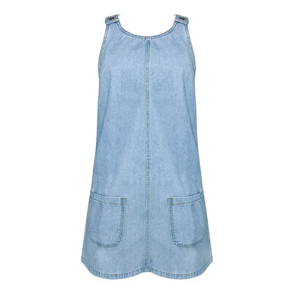 Sandy - Practical Light Denim Dress