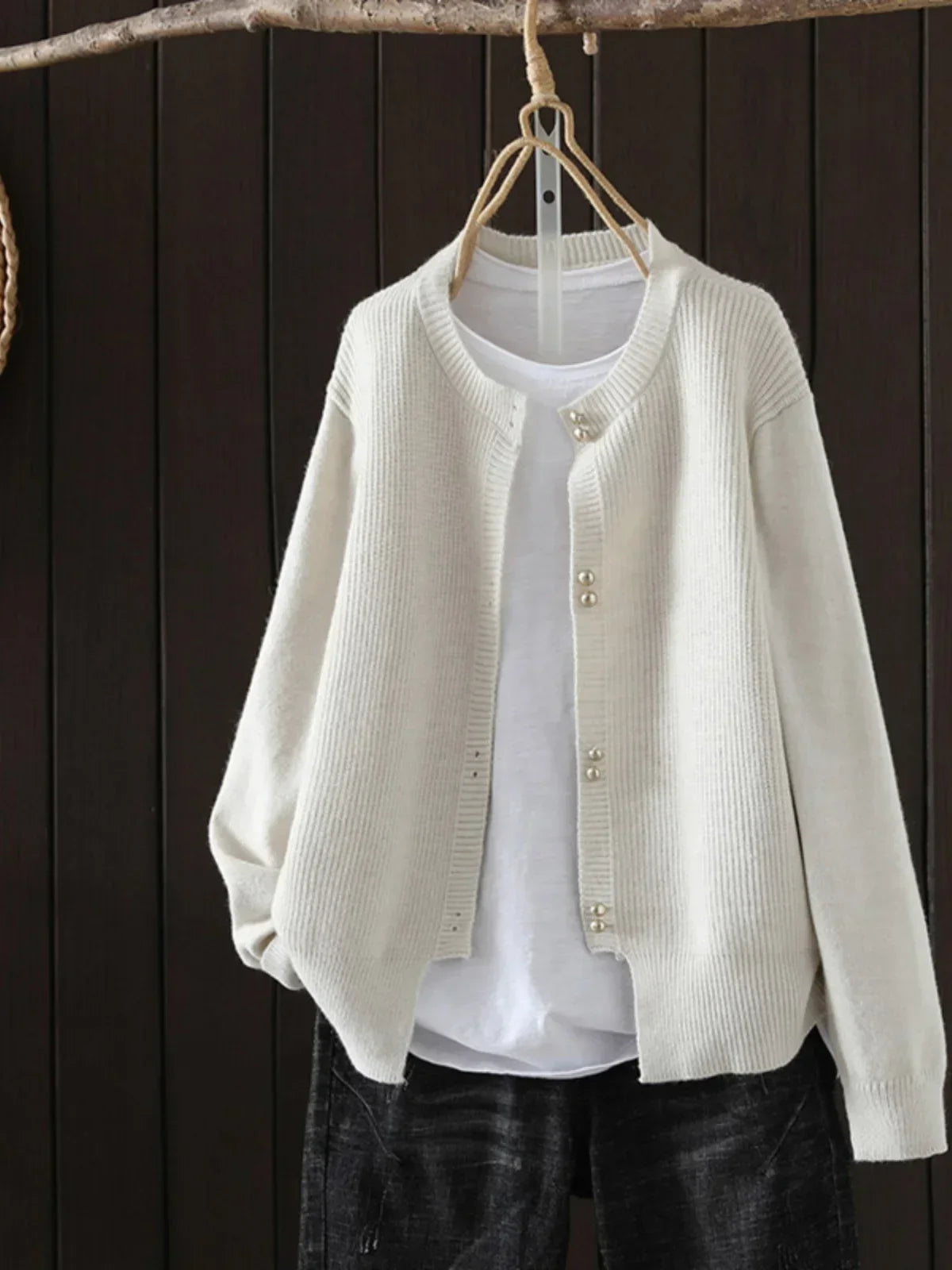 Ela™ - Pearl Button Cardigan