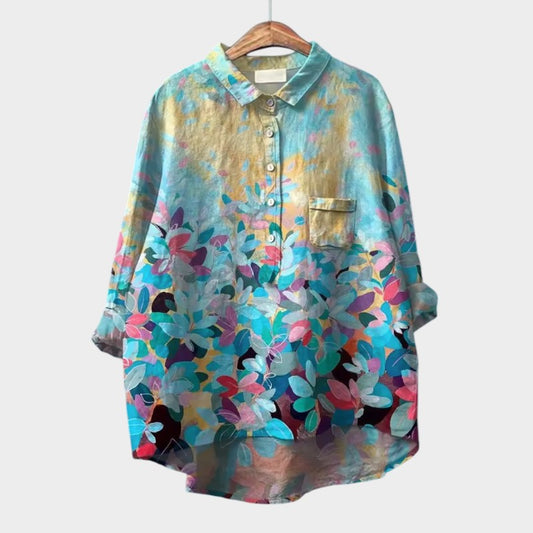 Chloe | Oversized Floral Blouse with Embracing Comfort for Carefree Days