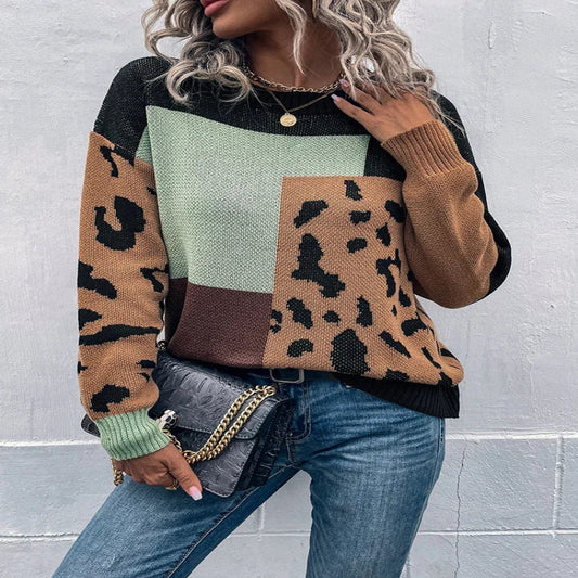 Tita™ Leopard Patchwork Sweater