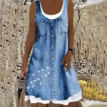 Valo - Soft Elegant Denim Dress