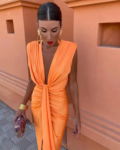 Cruella™ | Deep Neck Dress