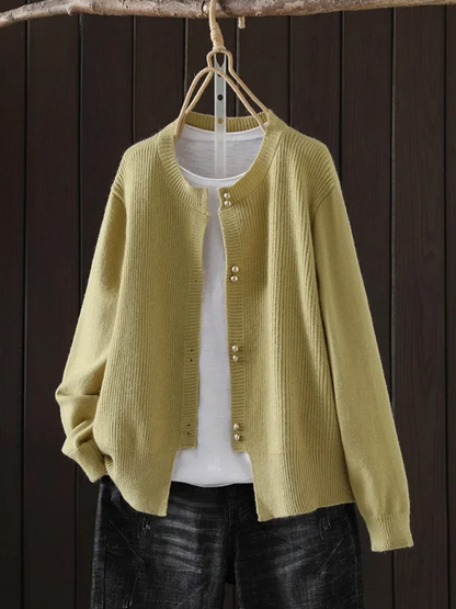 Ela™ - Pearl Button Cardigan
