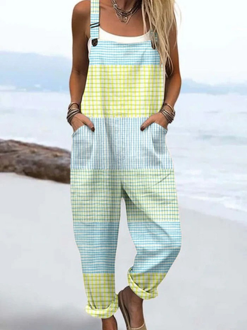 Abstract Geometric Lines | Wide Leg Jumpsuit