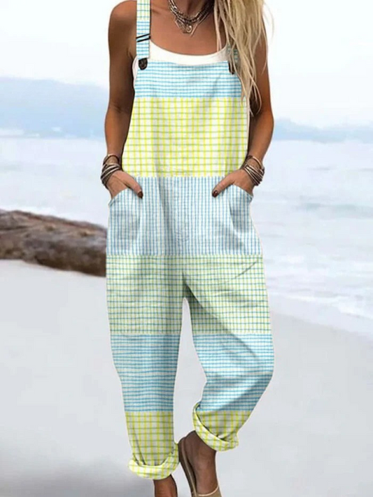 Abstract Geometric Lines | Wide Leg Jumpsuit