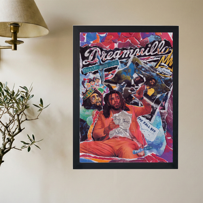 J Cole 'Truly Yours' Collaged Poster