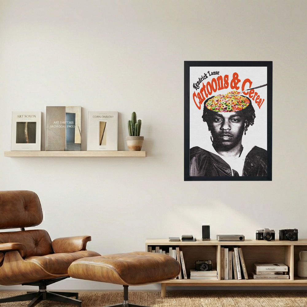 Kendrick Lamar 'Cartoons and Cereal' Poster