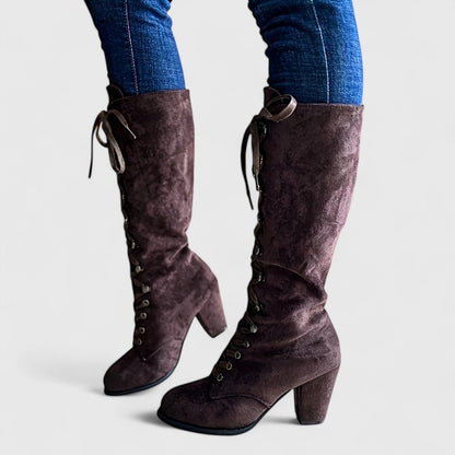Mari | Velvet Elegance High Boots