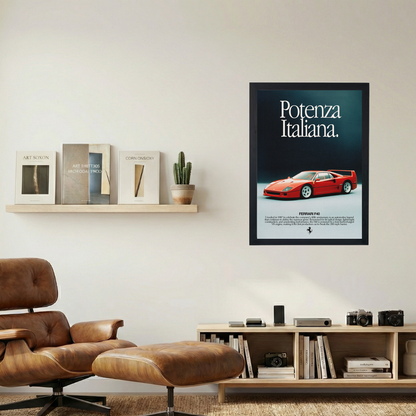 Ferrari F40 'Potenza Italiana' Poster