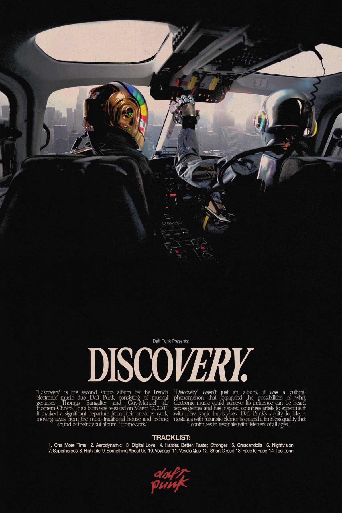 Daft Punk 'Discovery' Poster V3 – Meridora