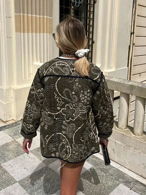 Luna™ - Vintage Floral Quilted Cotton Coat