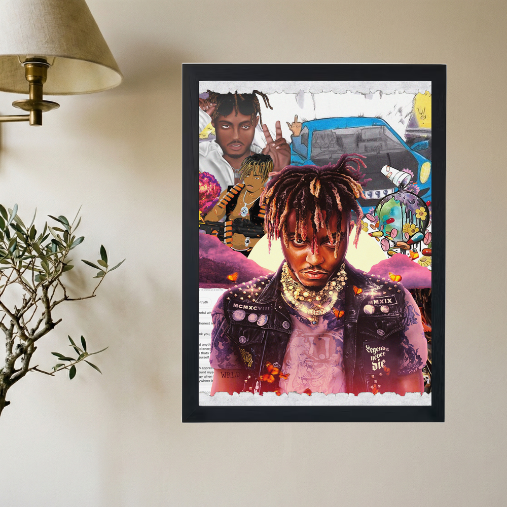 Juice Wrld 'Life Story' Collaged Poster
