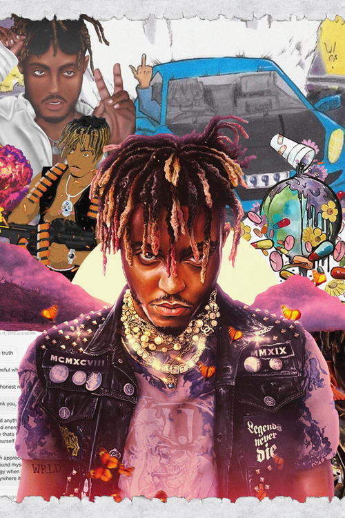 Juice Wrld 'Life Story' Collaged Poster