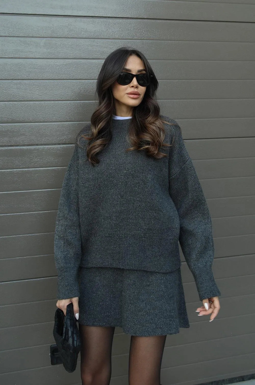 Aria™ - Heathered Sweater & Skirt Duo
